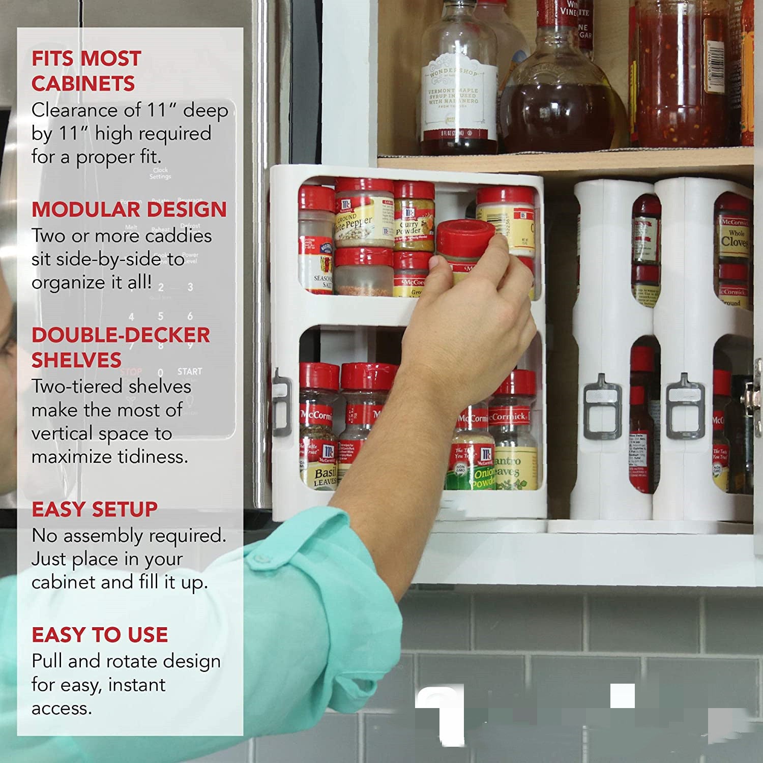Azz Spin Rack 360 degree rotating spice organizer