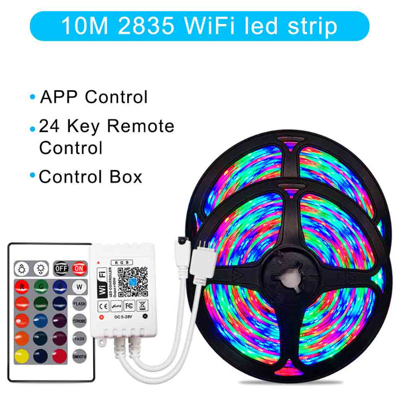 Azz smart LED light strip controlled by app on smartphone