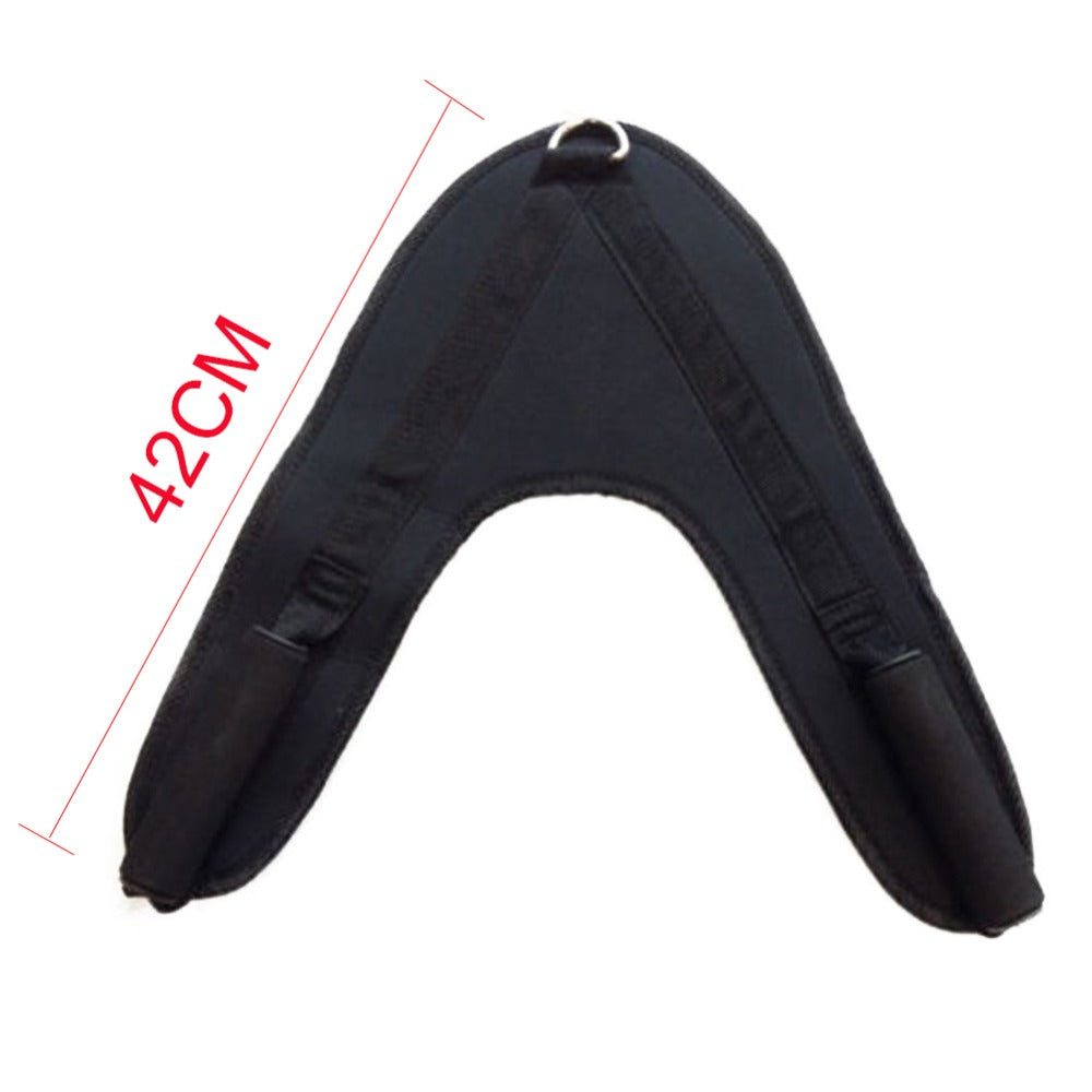 Azz ab straps in use for core cable exercise