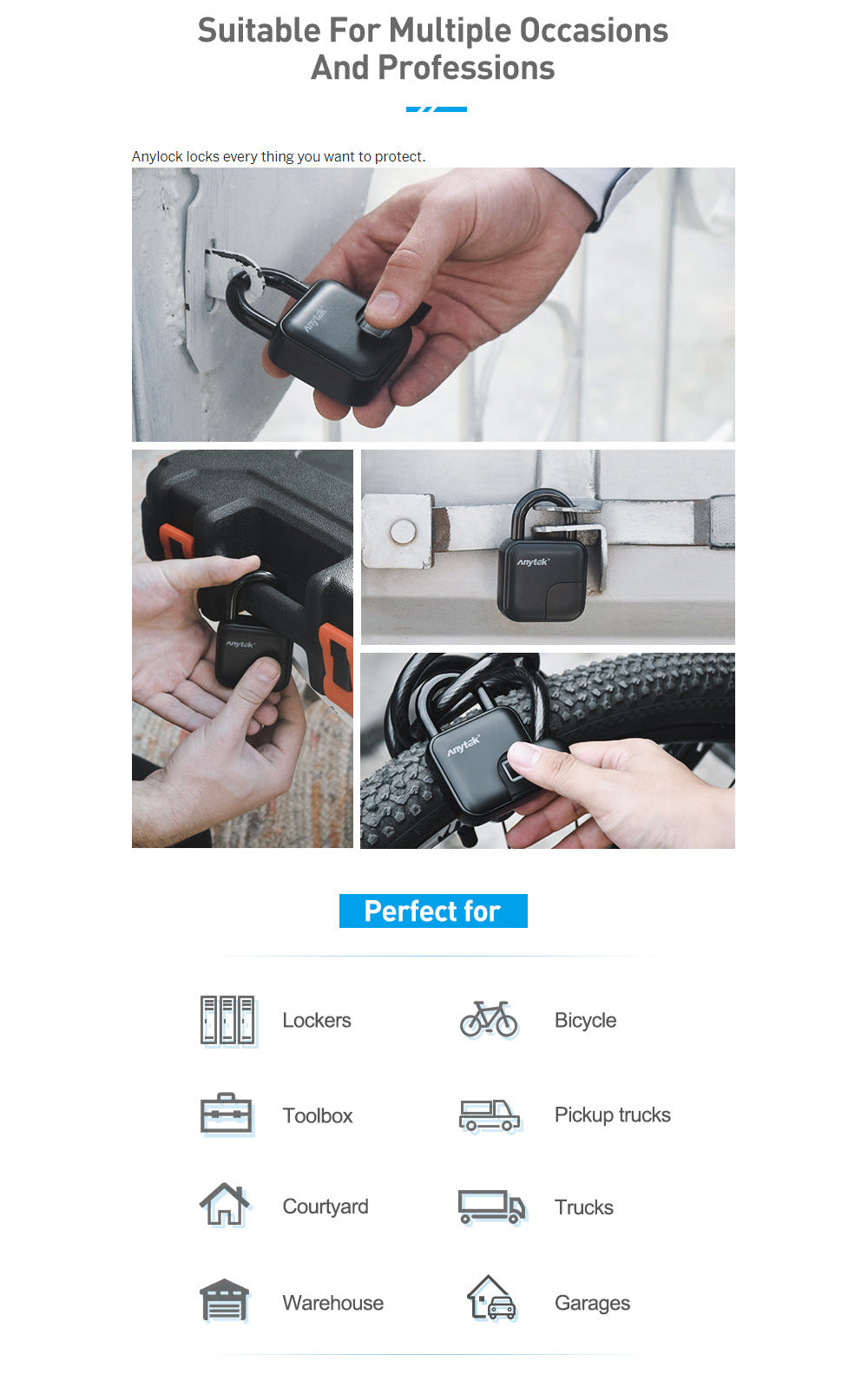 Azz SecureLock — Waterproof Fingerprint Padlock