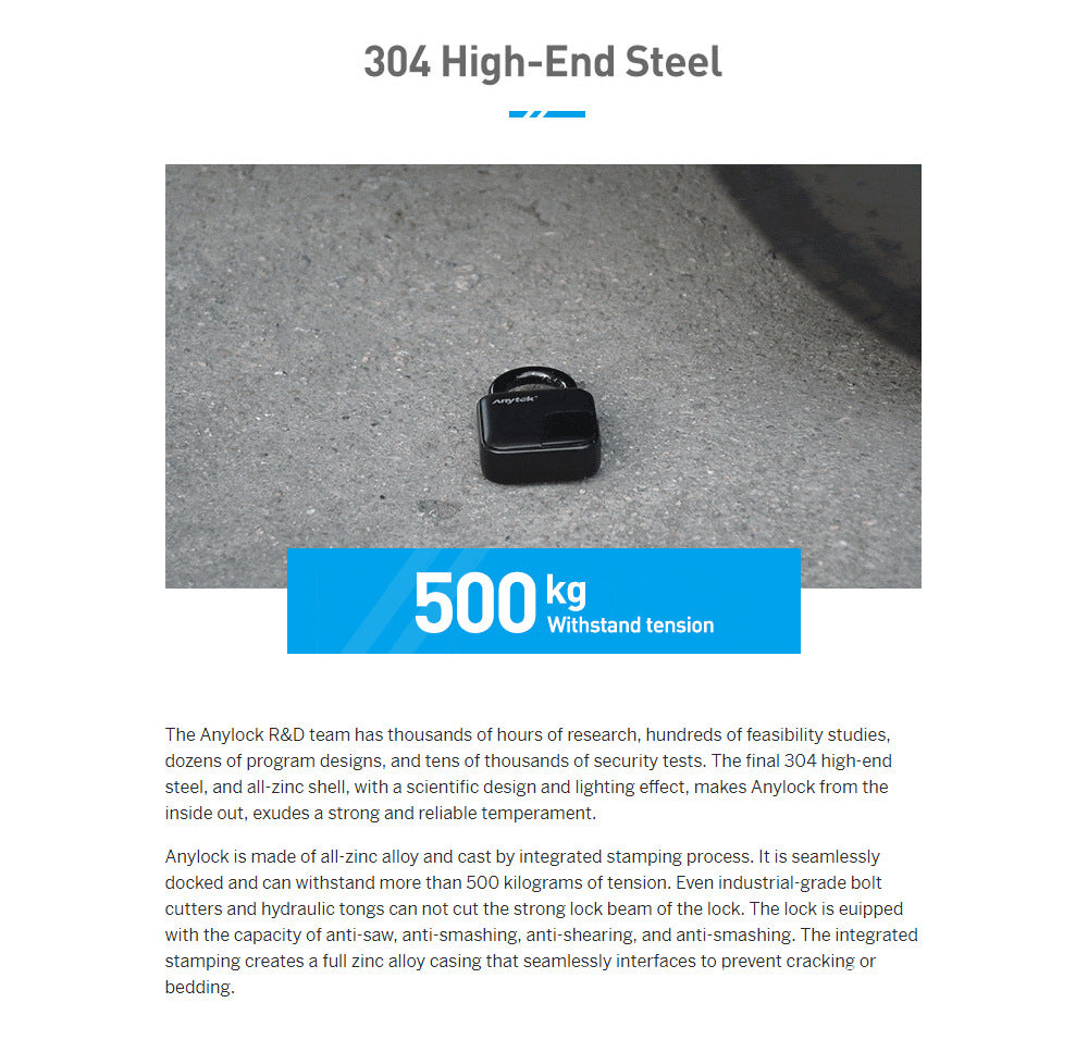 Azz SecureLock — Waterproof Fingerprint Padlock