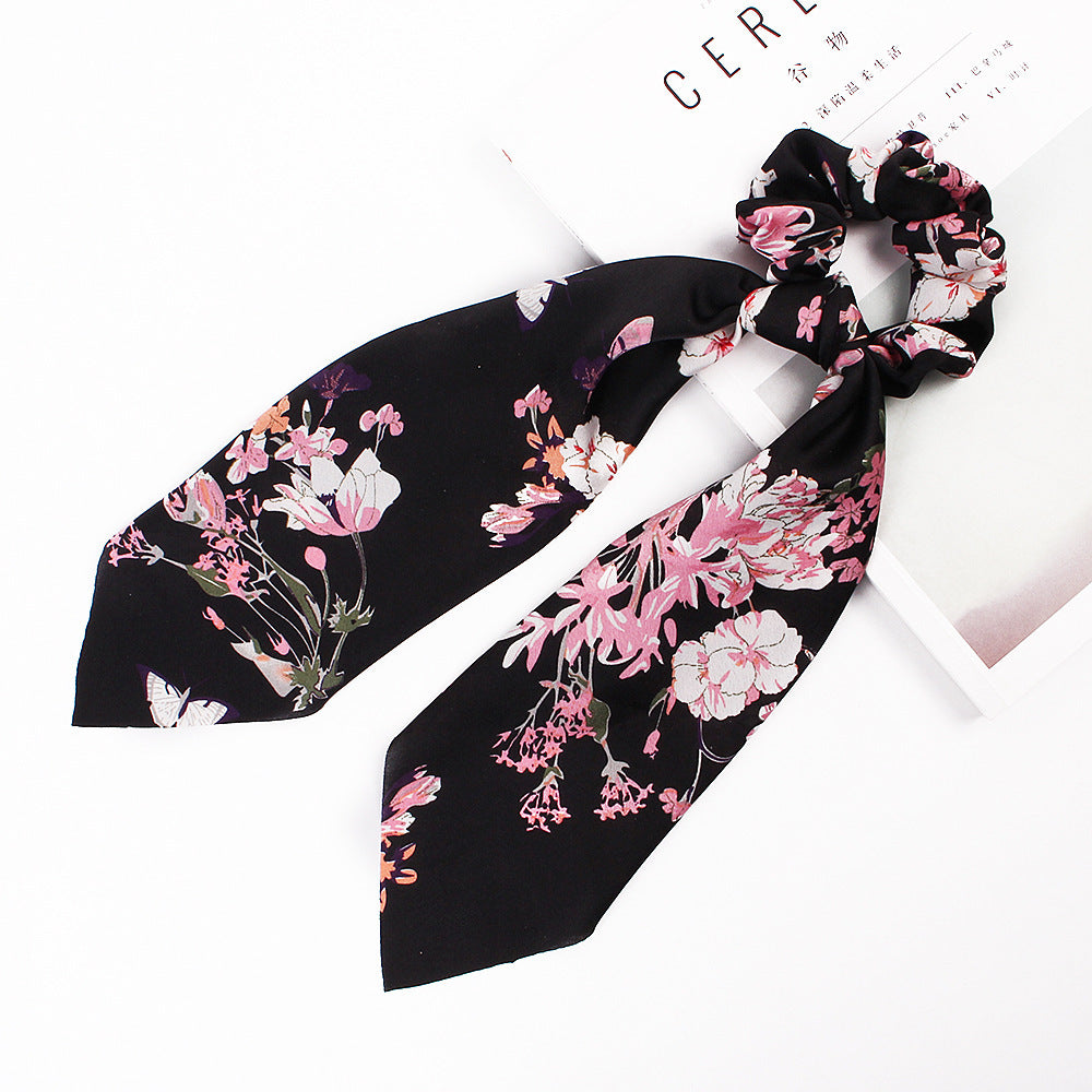 AZZ Satin Scrunchie in Black