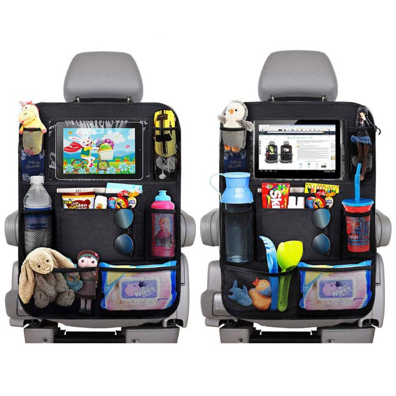 Azz car organizer multiple storage pocket compartments close-up