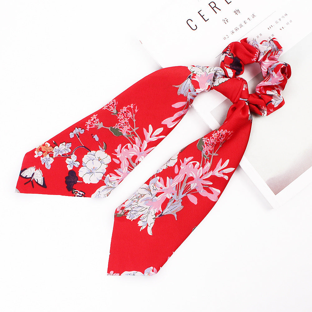 AZZ Satin Scrunchie in Red