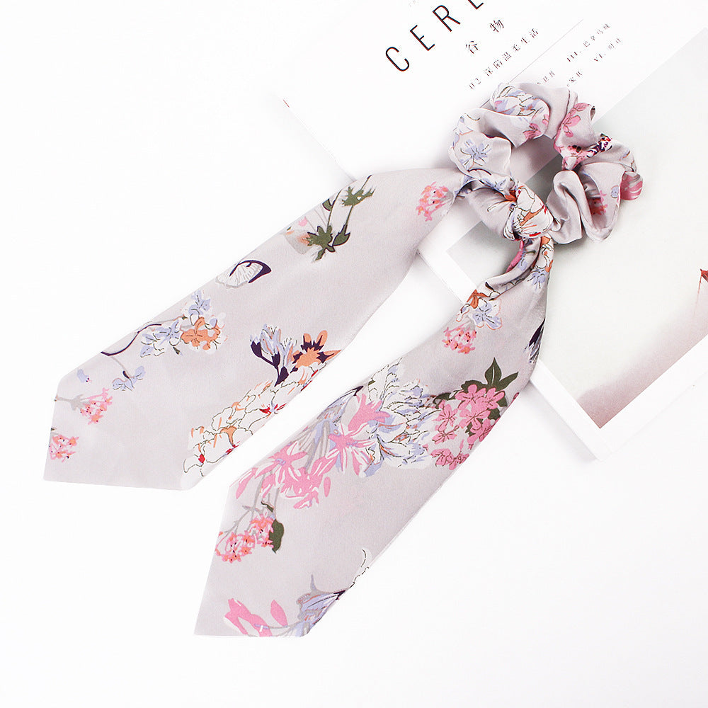 AZZ Satin Scrunchie in Grey