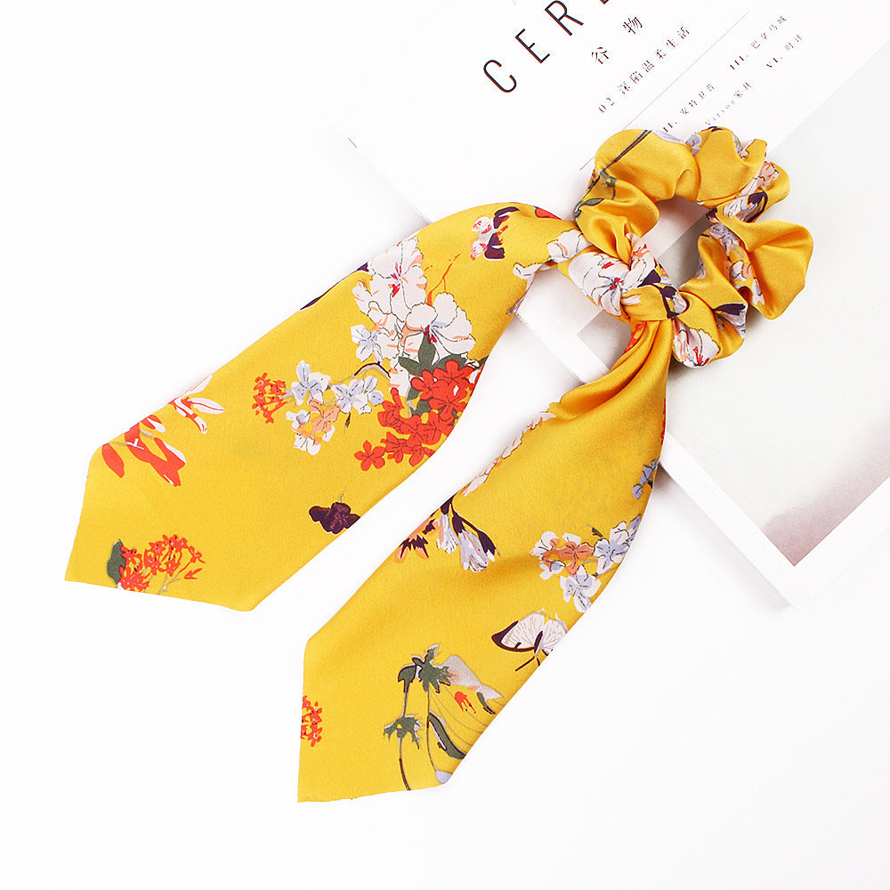 AZZ Satin Scrunchie in Yellow