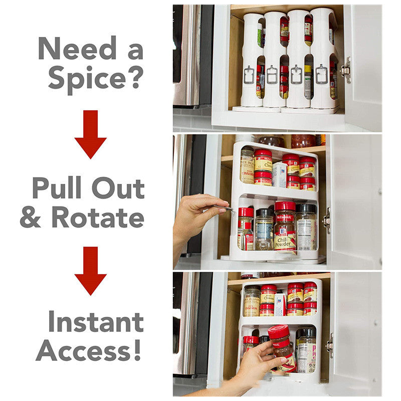 Azz Spin Rack 360 degree rotating spice organizer