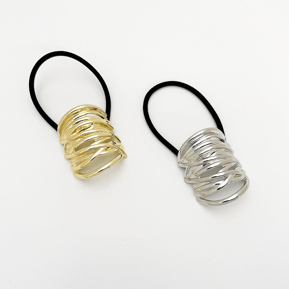 AZZ Chain Hair Tie in Gold and Silver