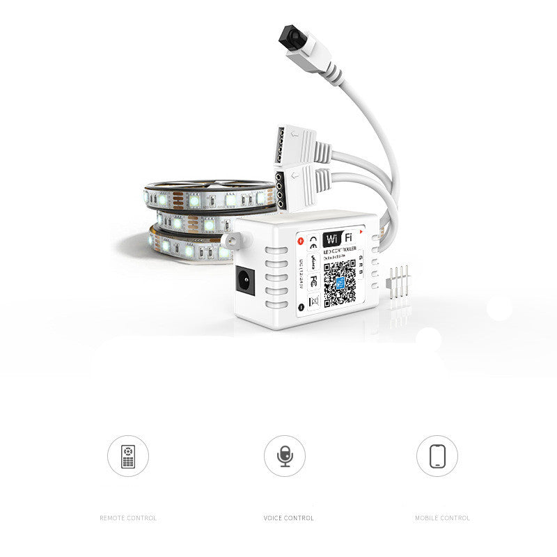 Azz smart LED light strip fitted behind a TV for bias lighting