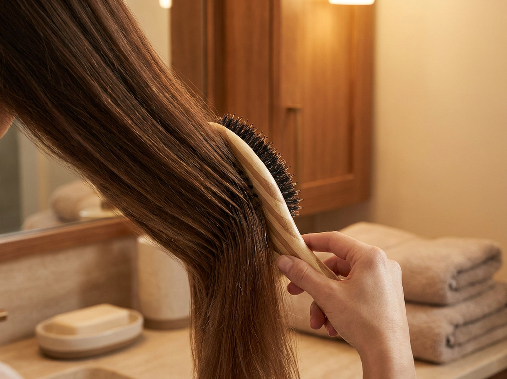 AZZ Boar Bristle Brush lifestyle photo