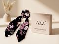 AZZ Satin Scrunchie branded packaging