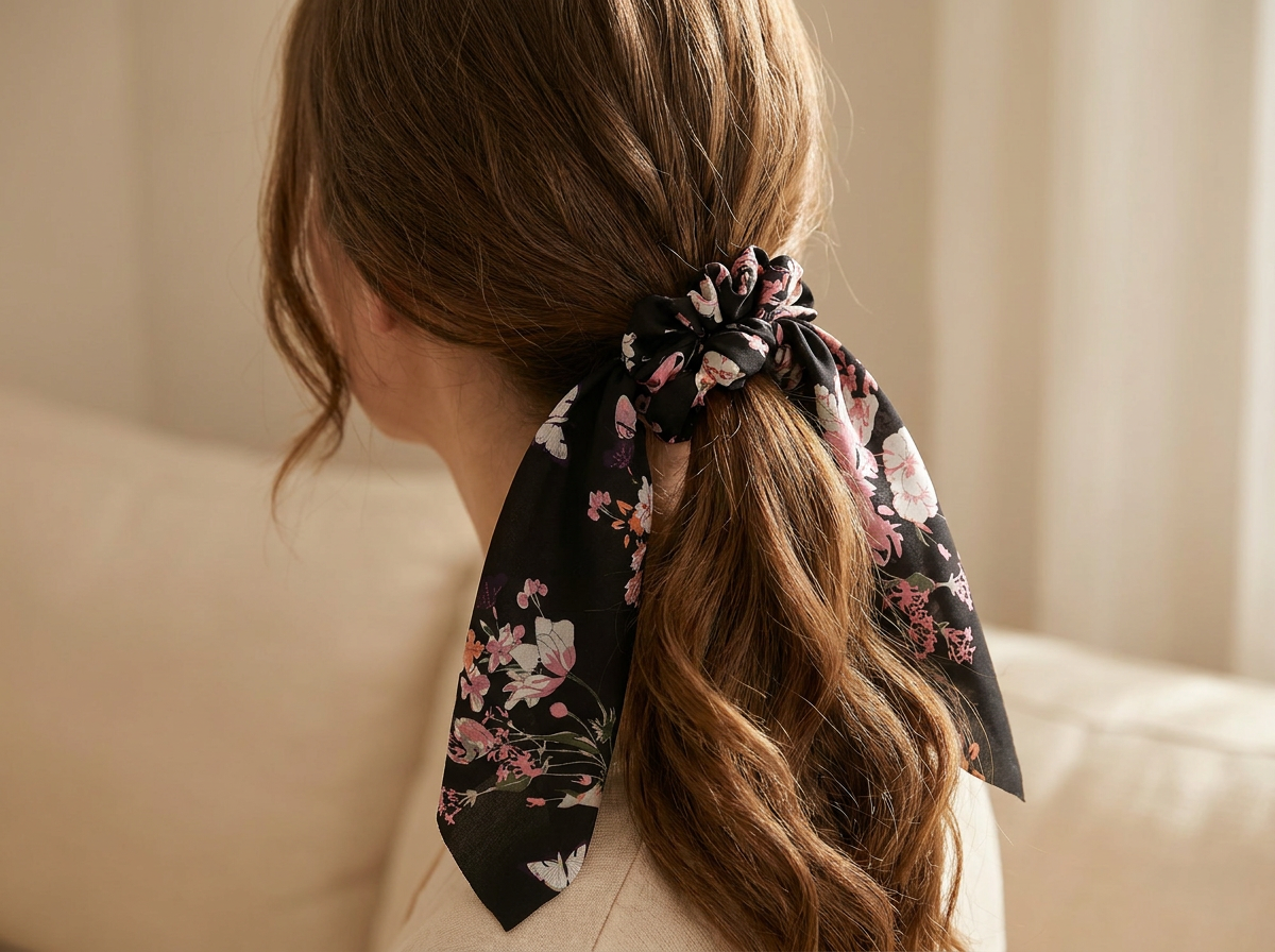AZZ Satin Scrunchie lifestyle photo